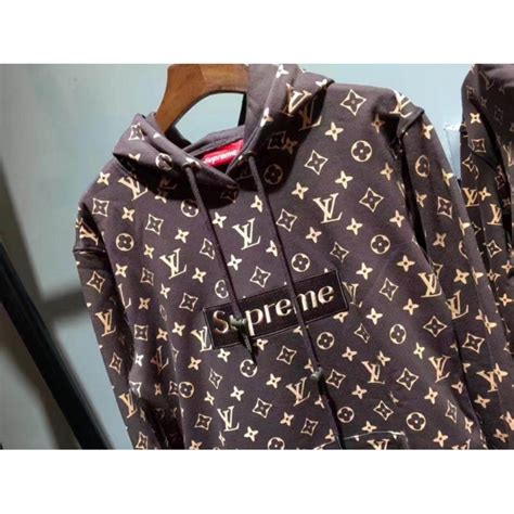 louis vuitton x supreme food hoodies red|Louis Vuitton supreme hoodie price.